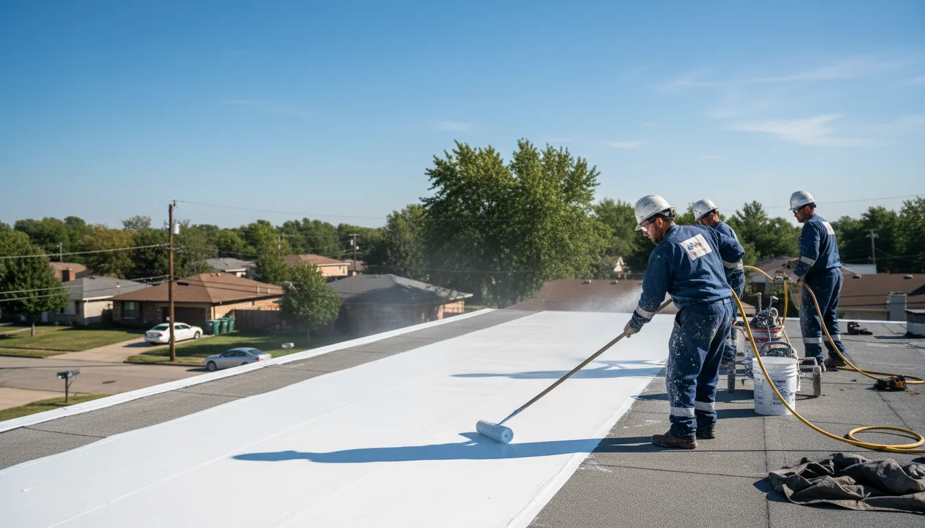 Commercial roof coating in Troy, NC near me